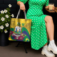 Saint Vincent and the Grenadines Tote Bag Cannonball Flower Tropical Style - Wonder Print Shop