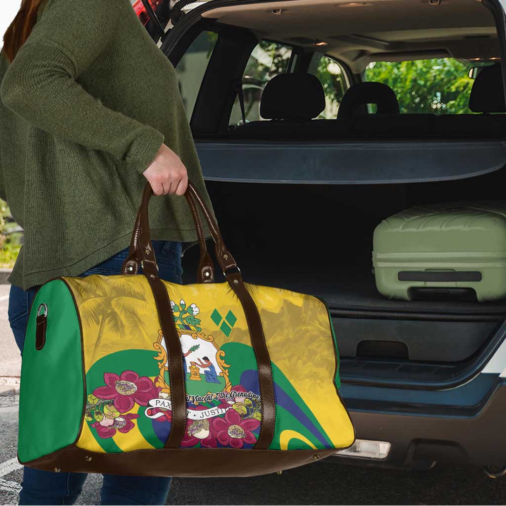 Saint Vincent and the Grenadines Travel Bag Cannonball Flower Tropical Style - Wonder Print Shop