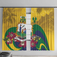 Saint Vincent and the Grenadines Window Curtain Cannonball Flower Tropical Style - Wonder Print Shop