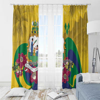Saint Vincent and the Grenadines Window Curtain Cannonball Flower Tropical Style - Wonder Print Shop