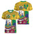 Personalized Saint Vincent and the Grenadines Women V-Neck T-Shirt Cannonball Flower Tropical Style - Wonder Print Shop