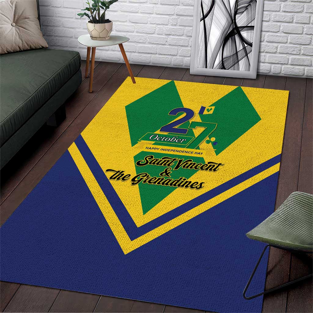 Saint Vincent and the Grenadines Independence Day Area Rug Simple Style - Wonder Print Shop