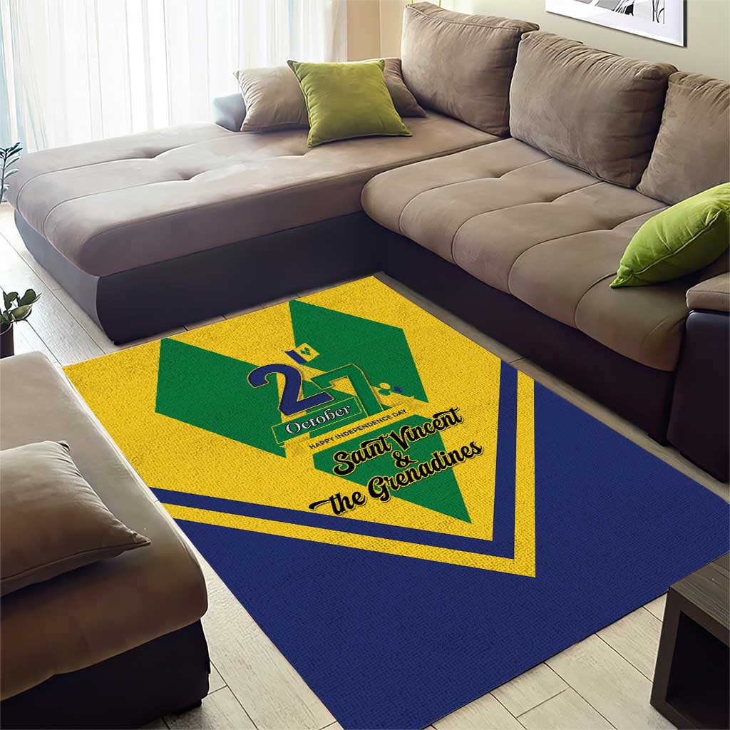 Saint Vincent and the Grenadines Independence Day Area Rug Simple Style - Wonder Print Shop