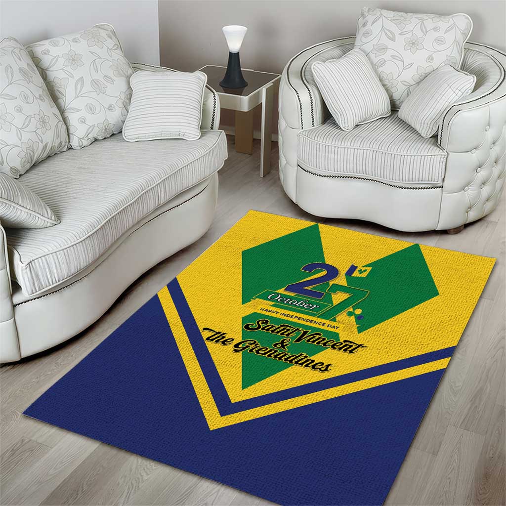 Saint Vincent and the Grenadines Independence Day Area Rug Simple Style - Wonder Print Shop