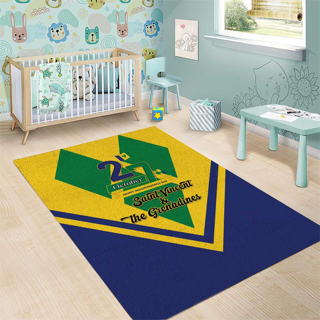 Saint Vincent and the Grenadines Independence Day Area Rug Simple Style - Wonder Print Shop