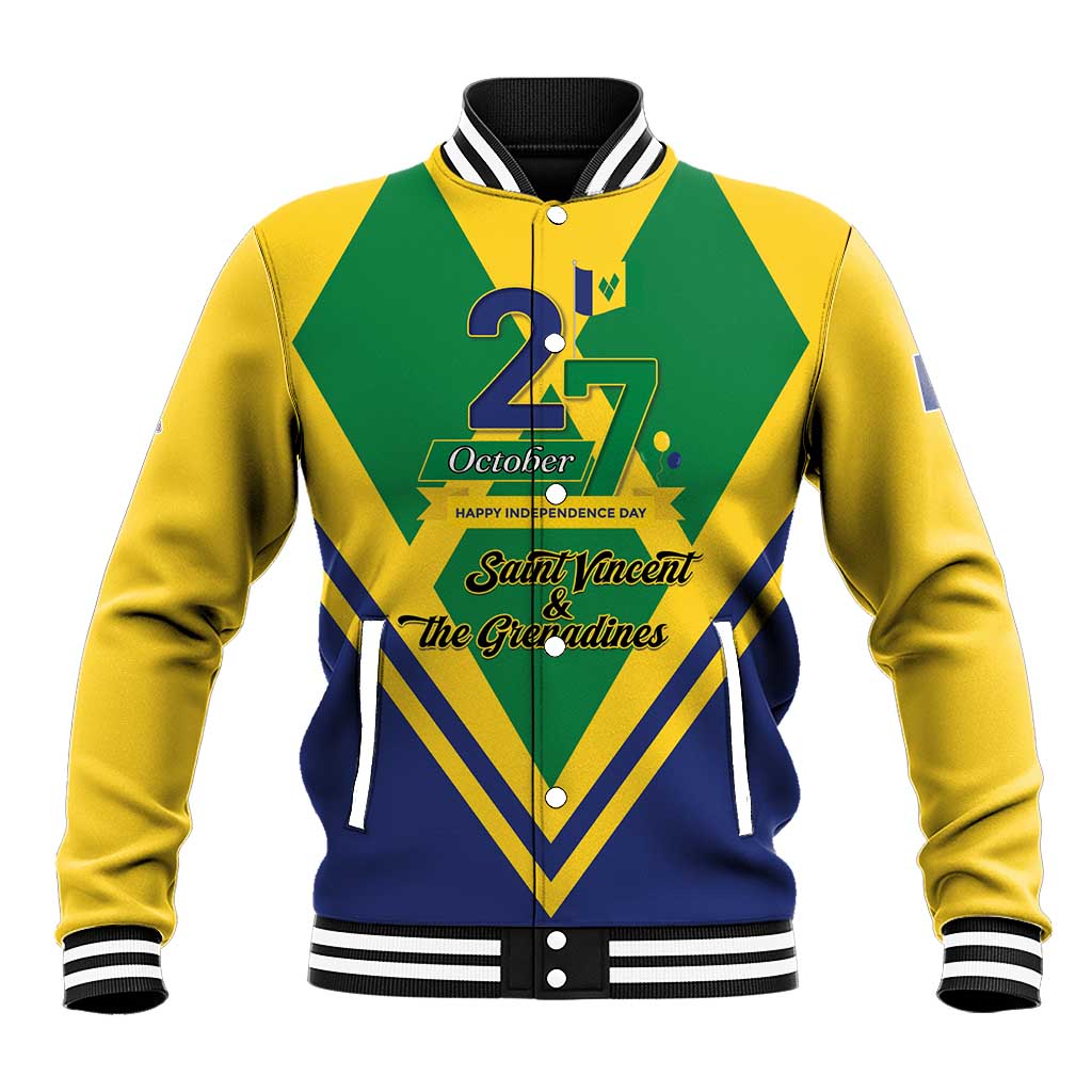 Saint Vincent and the Grenadines Independence Day Baseball Jacket Simple Style - Wonder Print Shop