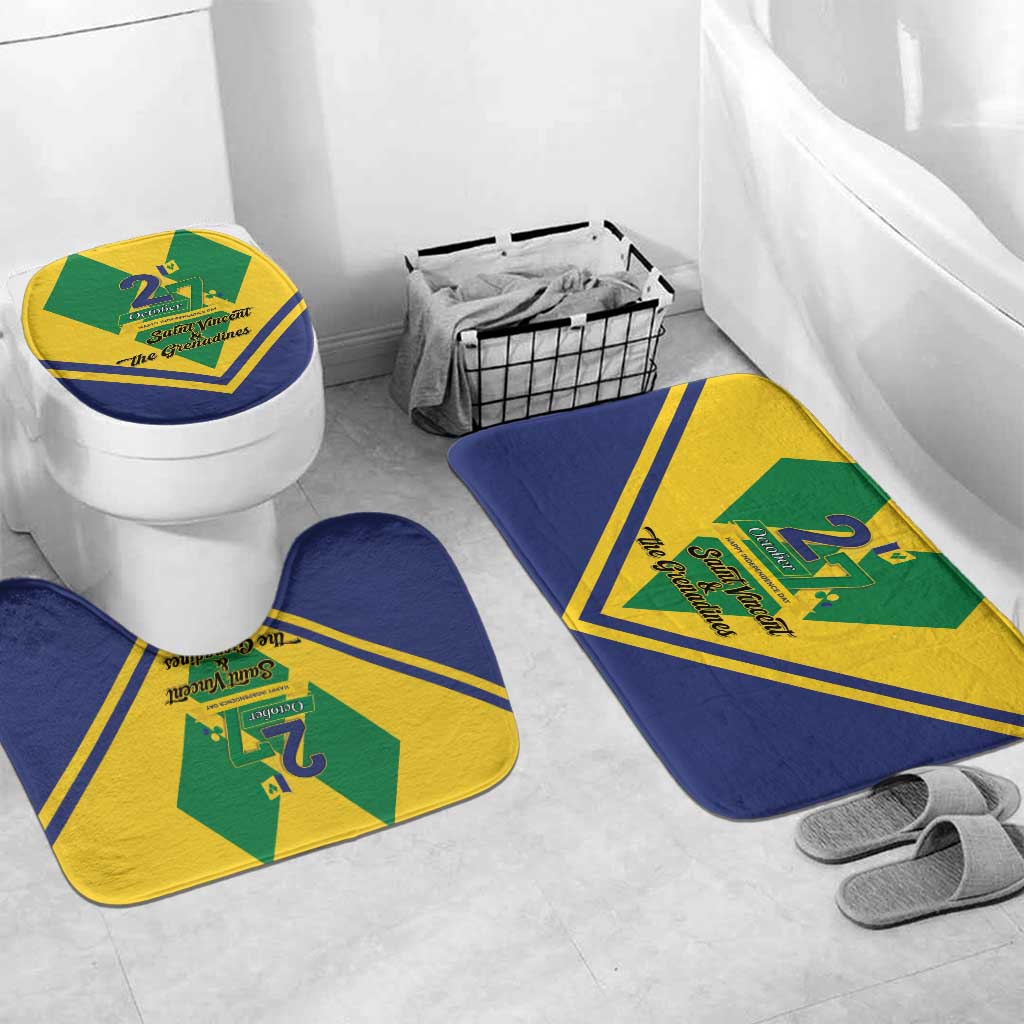 Saint Vincent and the Grenadines Independence Day Bathroom Set Simple Style - Wonder Print Shop