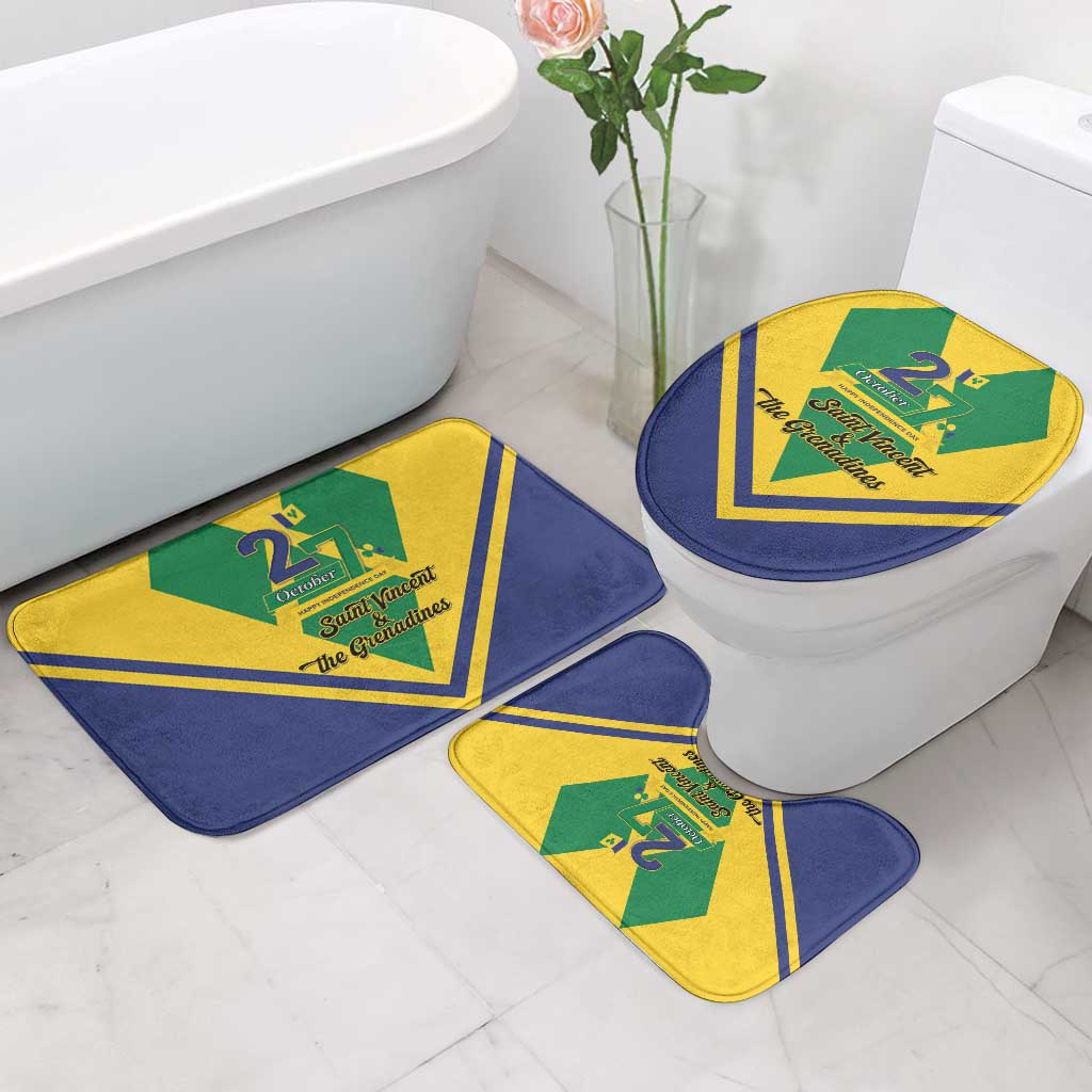 Saint Vincent and the Grenadines Independence Day Bathroom Set Simple Style - Wonder Print Shop
