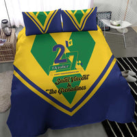 Saint Vincent and the Grenadines Independence Day Bedding Set Simple Style - Wonder Print Shop