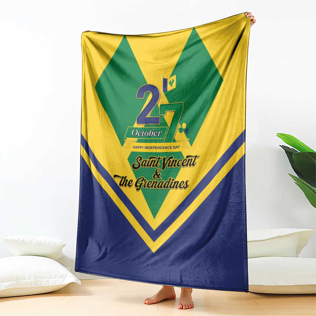 Saint Vincent and the Grenadines Independence Day Blanket Simple Style - Wonder Print Shop