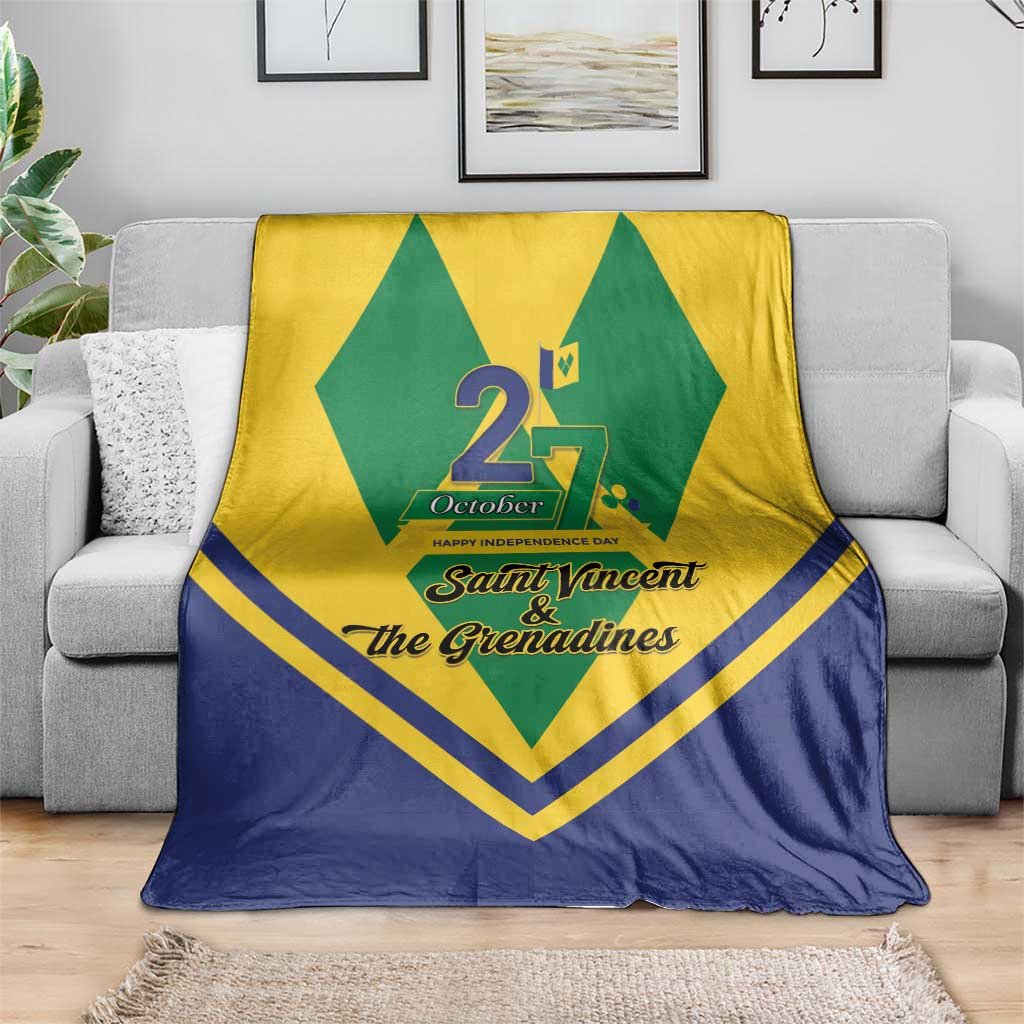 Saint Vincent and the Grenadines Independence Day Blanket Simple Style - Wonder Print Shop