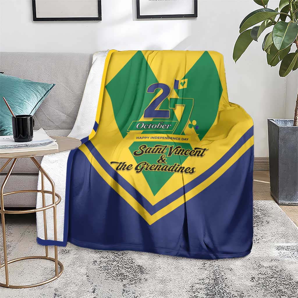 Saint Vincent and the Grenadines Independence Day Blanket Simple Style - Wonder Print Shop