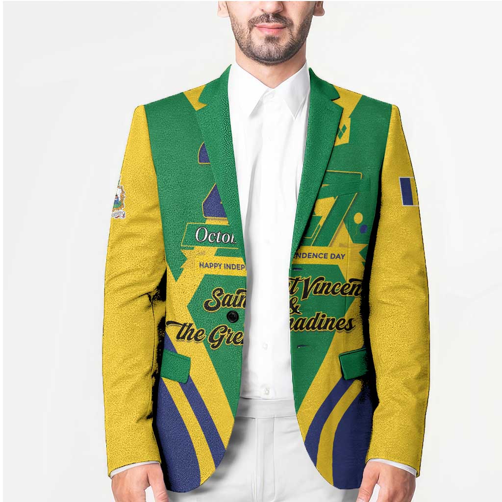 Saint Vincent and the Grenadines Independence Day Blazer Simple Style - Wonder Print Shop