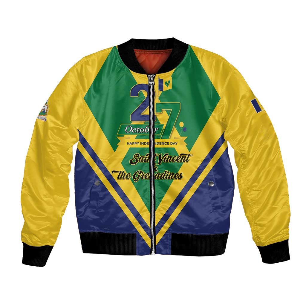 Saint Vincent and the Grenadines Independence Day Bomber Jacket Simple Style - Wonder Print Shop