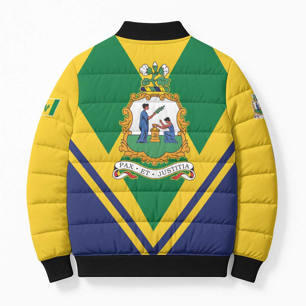 Saint Vincent and the Grenadines Independence Day Bomber Puffer Jacket Simple Style - Wonder Print Shop