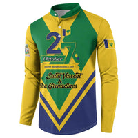 Saint Vincent and the Grenadines Independence Day Button Sweatshirt Simple Style - Wonder Print Shop