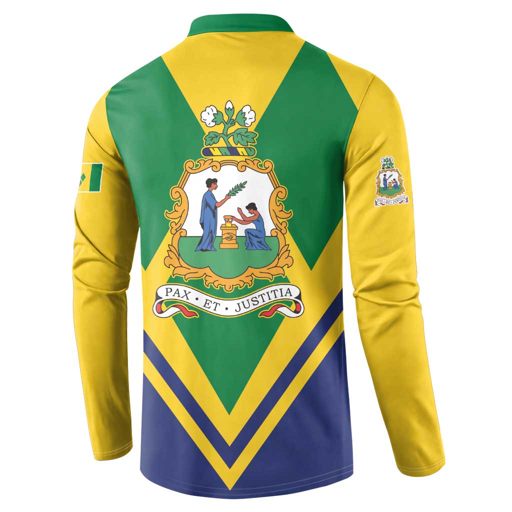 Saint Vincent and the Grenadines Independence Day Button Sweatshirt Simple Style - Wonder Print Shop