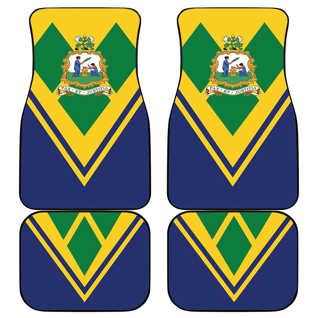 Saint Vincent and the Grenadines Independence Day Car Mats Simple Style - Wonder Print Shop
