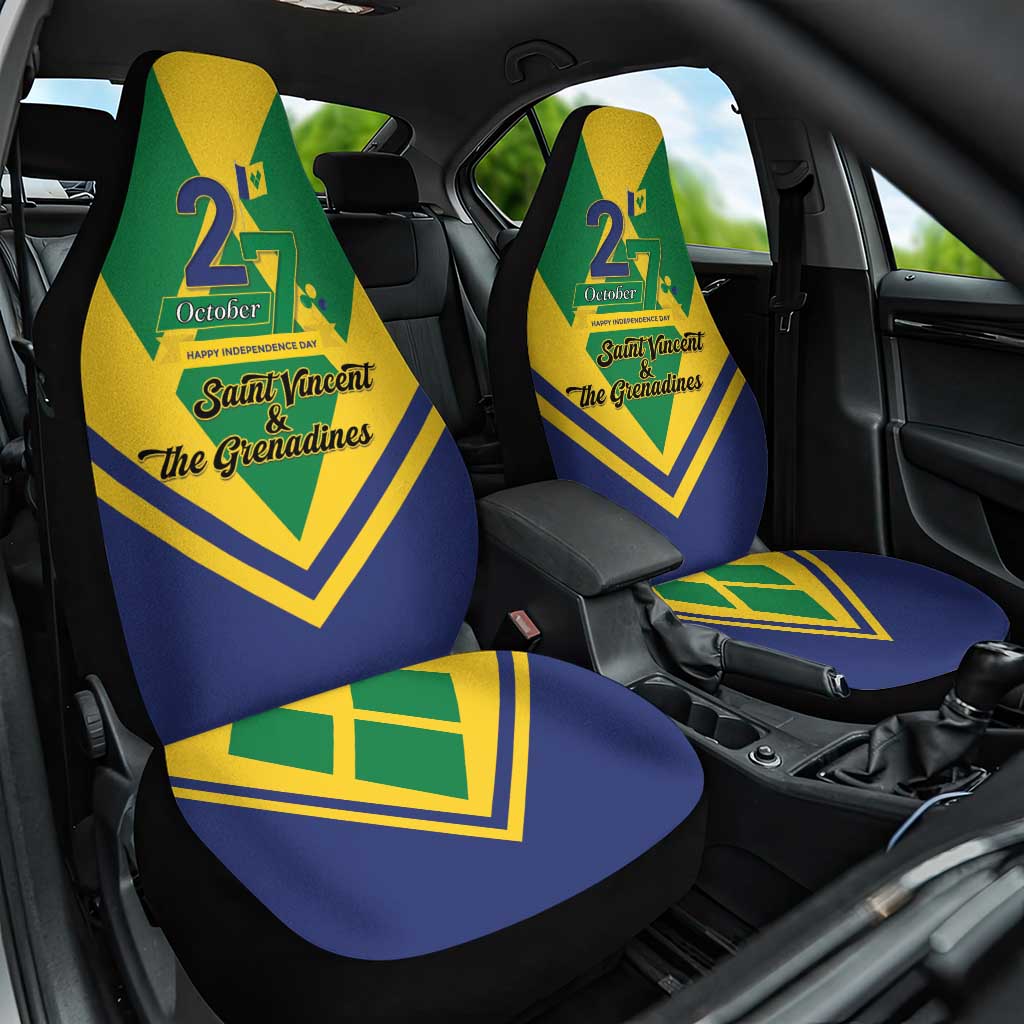 Saint Vincent and the Grenadines Independence Day Car Seat Cover Simple Style - Wonder Print Shop