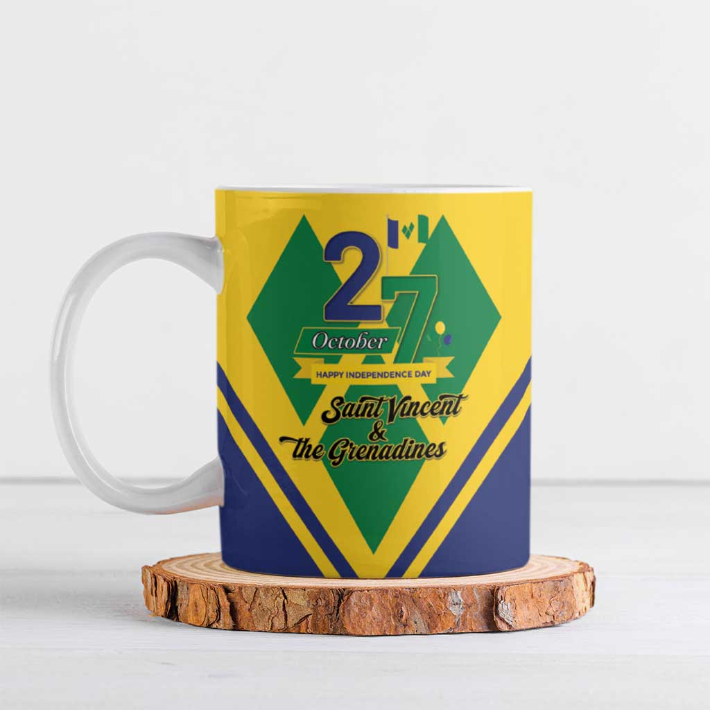 Saint Vincent and the Grenadines Independence Day Ceramic Mug Simple Style - Wonder Print Shop