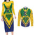 Saint Vincent and the Grenadines Independence Day Couples Matching Long Sleeve Bodycon Dress and Long Sleeve Button Shirt Simple Style - Wonder Print Shop