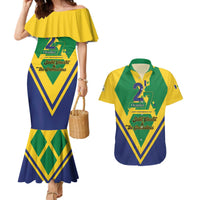 Saint Vincent and the Grenadines Independence Day Couples Matching Mermaid Dress and Hawaiian Shirt Simple Style - Wonder Print Shop