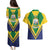 Saint Vincent and the Grenadines Independence Day Couples Matching Puletasi and Hawaiian Shirt Simple Style - Wonder Print Shop