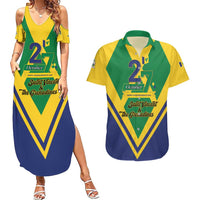 Saint Vincent and the Grenadines Independence Day Couples Matching Summer Maxi Dress and Hawaiian Shirt Simple Style - Wonder Print Shop