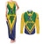 Saint Vincent and the Grenadines Independence Day Couples Matching Tank Maxi Dress and Long Sleeve Button Shirt Simple Style - Wonder Print Shop