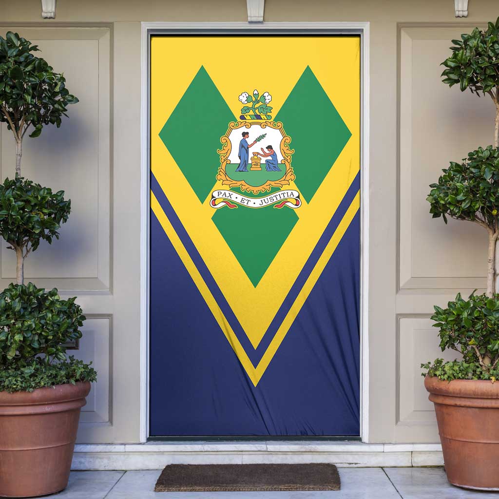 Saint Vincent and the Grenadines Independence Day Door Cover Simple Style - Wonder Print Shop