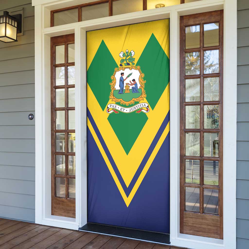 Saint Vincent and the Grenadines Independence Day Door Cover Simple Style - Wonder Print Shop