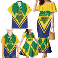 Saint Vincent and the Grenadines Independence Day Family Matching Mermaid Dress and Hawaiian Shirt Simple Style - Wonder Print Shop