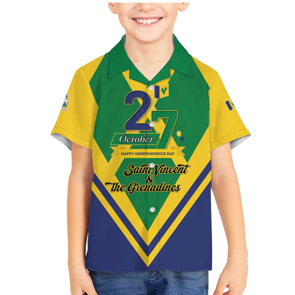 Saint Vincent and the Grenadines Independence Day Family Matching Mermaid Dress and Hawaiian Shirt Simple Style - Wonder Print Shop