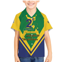 Saint Vincent and the Grenadines Independence Day Family Matching Mermaid Dress and Hawaiian Shirt Simple Style - Wonder Print Shop