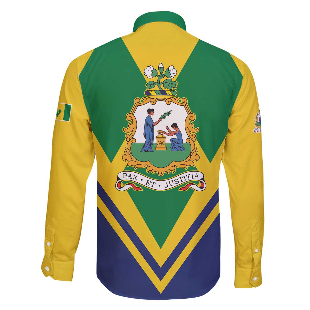 Saint Vincent and the Grenadines Independence Day Family Matching Off The Shoulder Long Sleeve Dress and Hawaiian Shirt Simple Style - Wonder Print Shop