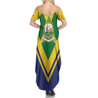 Saint Vincent and the Grenadines Independence Day Family Matching Summer Maxi Dress and Hawaiian Shirt Simple Style - Wonder Print Shop