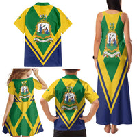 Saint Vincent and the Grenadines Independence Day Family Matching Tank Maxi Dress and Hawaiian Shirt Simple Style - Wonder Print Shop
