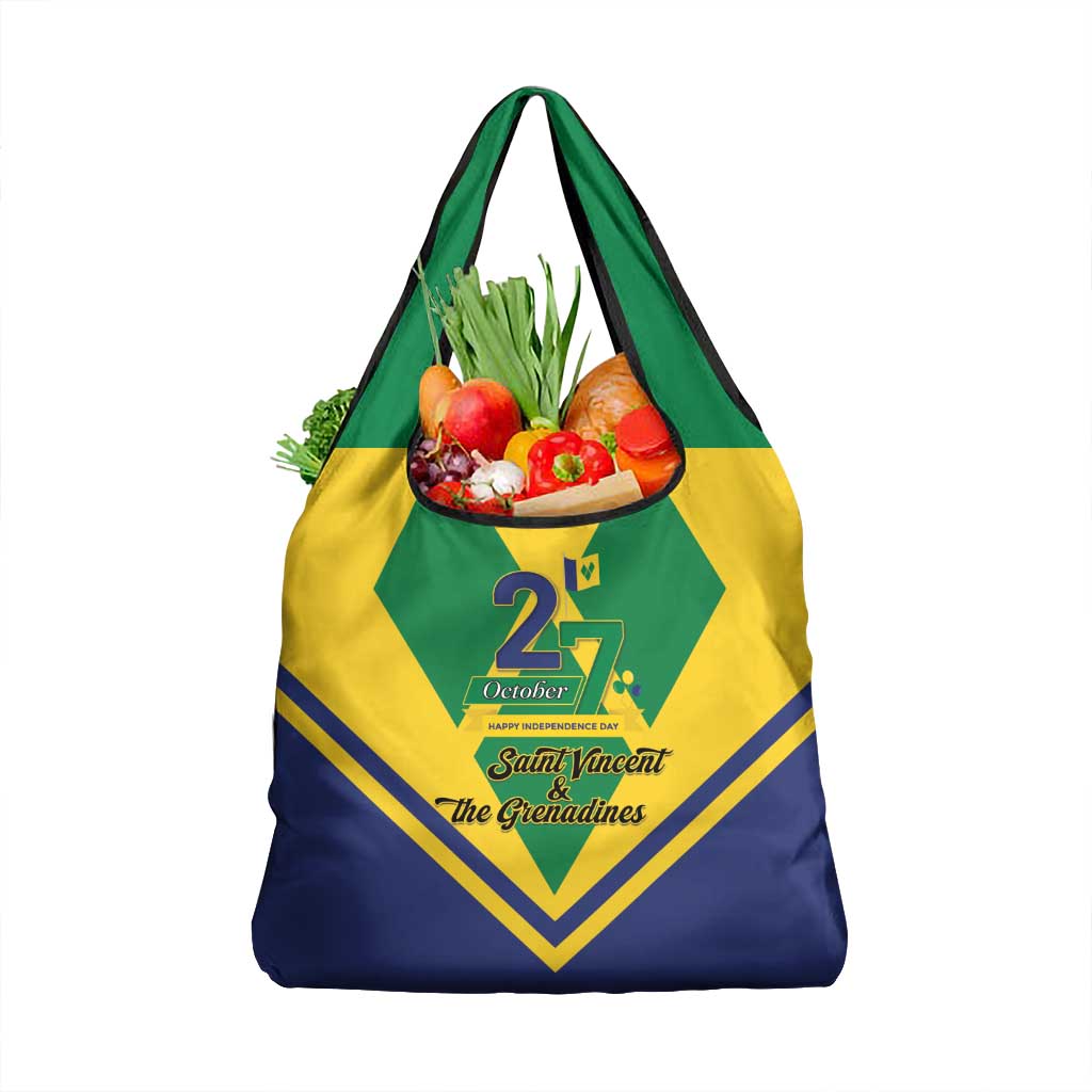 Saint Vincent and the Grenadines Independence Day Grocery Bag Simple Style - Wonder Print Shop