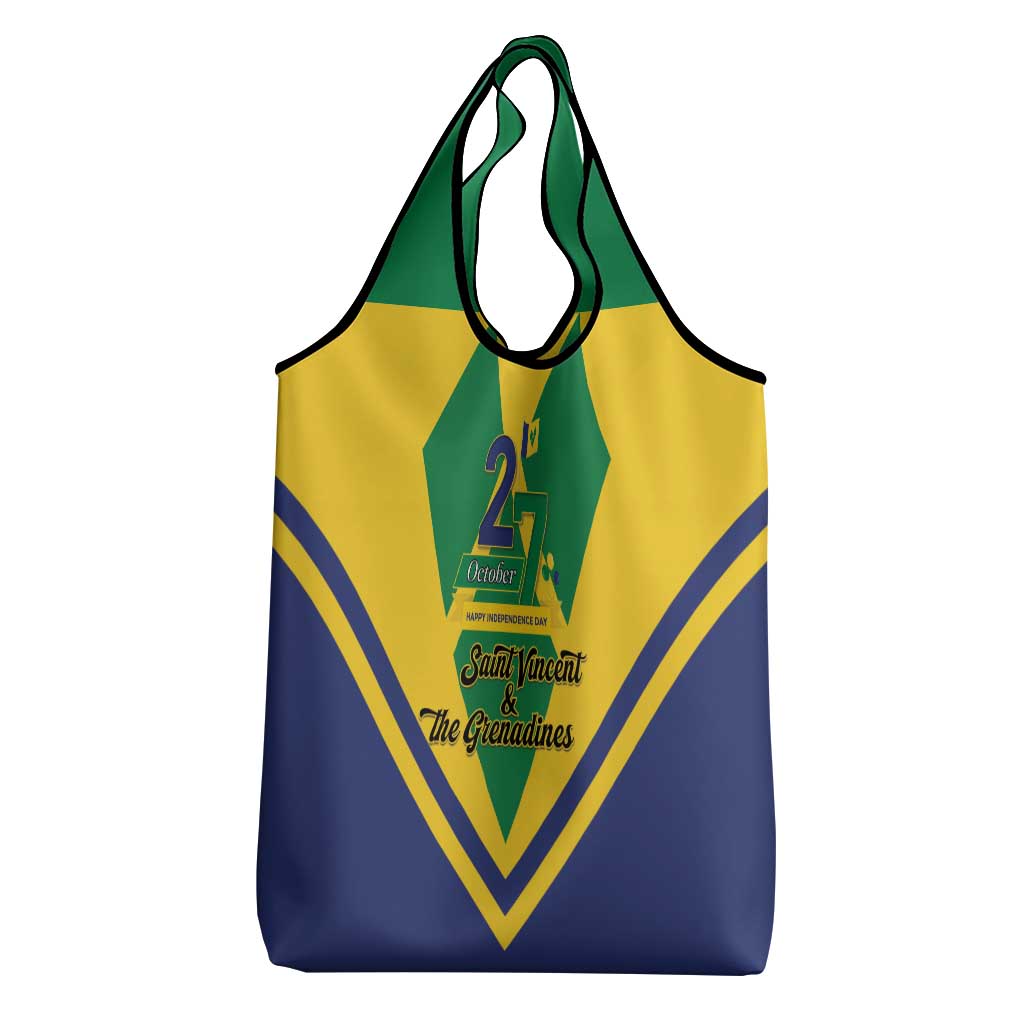 Saint Vincent and the Grenadines Independence Day Grocery Bag Simple Style - Wonder Print Shop