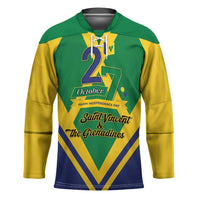Saint Vincent and the Grenadines Independence Day Hockey Jersey Simple Style - Wonder Print Shop