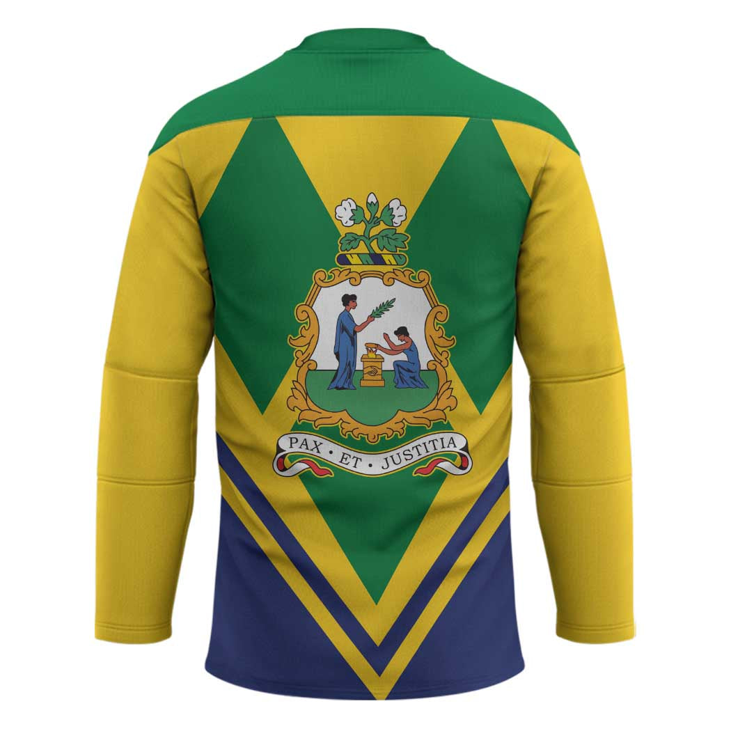 Saint Vincent and the Grenadines Independence Day Hockey Jersey Simple Style - Wonder Print Shop