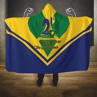 Saint Vincent and the Grenadines Independence Day Hooded Blanket Simple Style - Wonder Print Shop