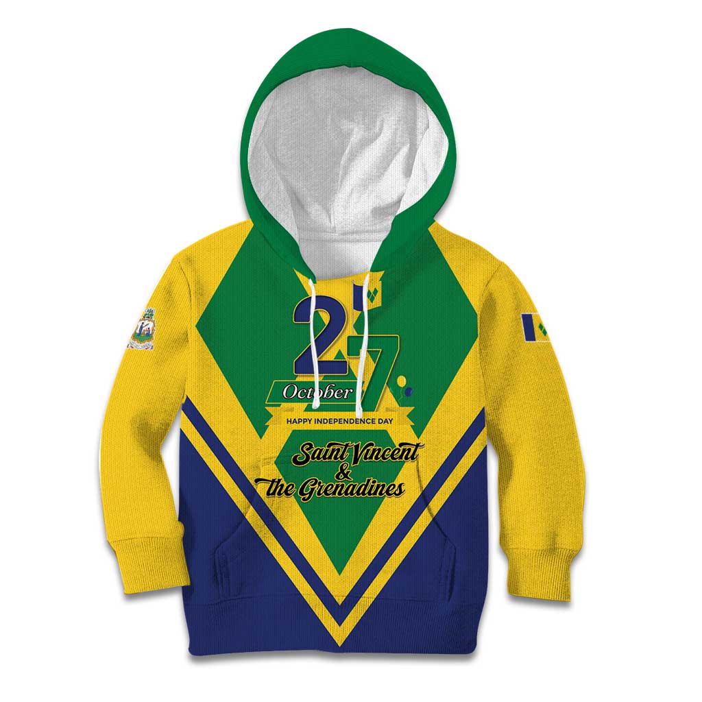 Saint Vincent and the Grenadines Independence Day Kid Hoodie Simple Style - Wonder Print Shop