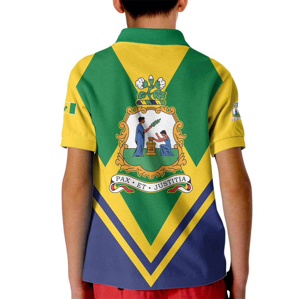 Saint Vincent and the Grenadines Independence Day Kid Polo Shirt Simple Style - Wonder Print Shop
