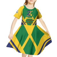 Saint Vincent and the Grenadines Independence Day Kid Short Sleeve Dress Simple Style - Wonder Print Shop