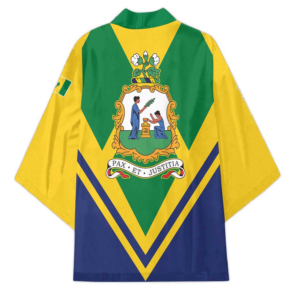 Saint Vincent and the Grenadines Independence Day Kimono Simple Style - Wonder Print Shop