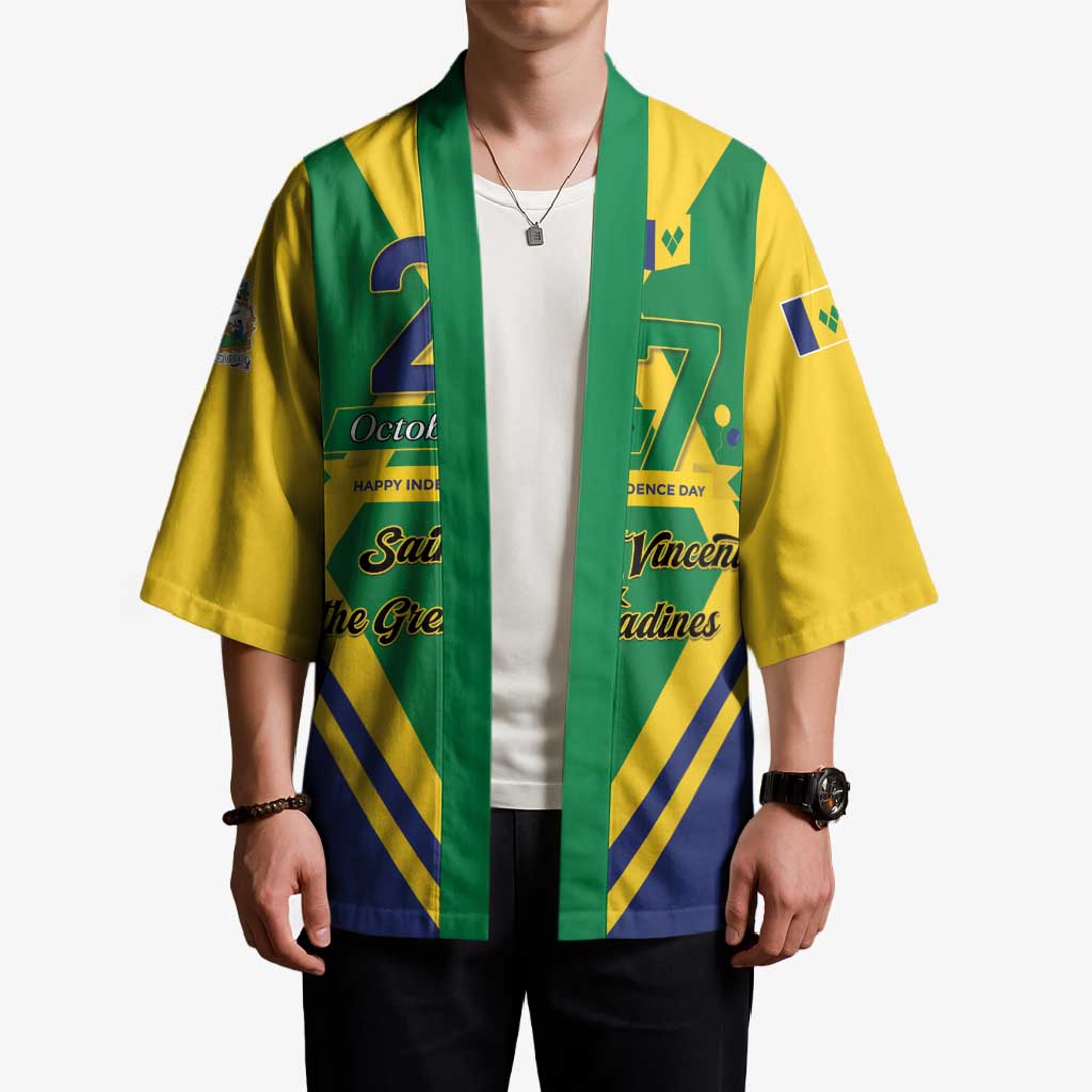 Saint Vincent and the Grenadines Independence Day Kimono Simple Style - Wonder Print Shop