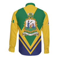 Saint Vincent and the Grenadines Independence Day Long Sleeve Button Shirt Simple Style - Wonder Print Shop