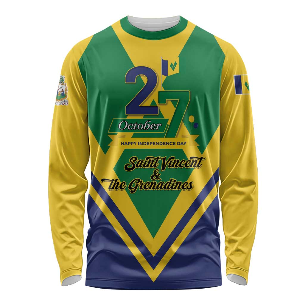 Saint Vincent and the Grenadines Independence Day Long Sleeve Shirt Simple Style - Wonder Print Shop