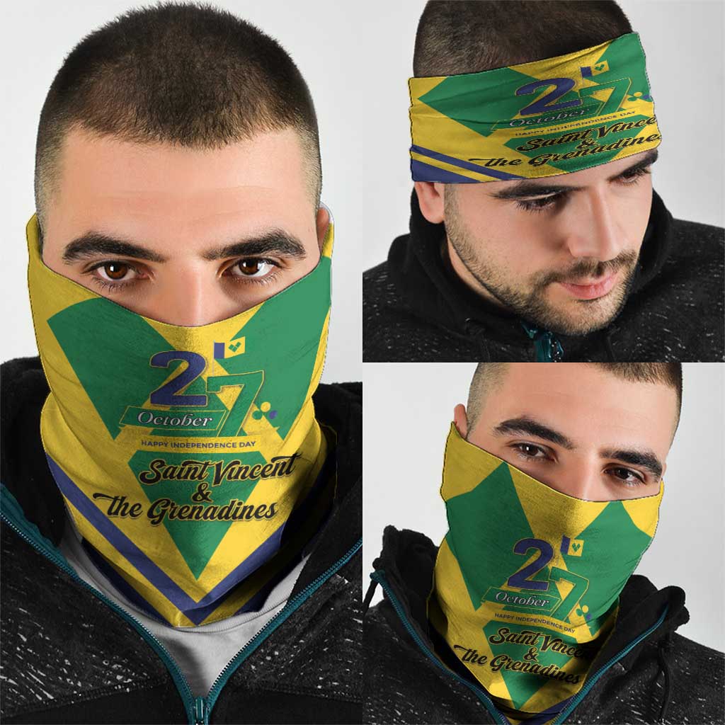 Saint Vincent and the Grenadines Independence Day Neck Gaiter Simple Style - Wonder Print Shop